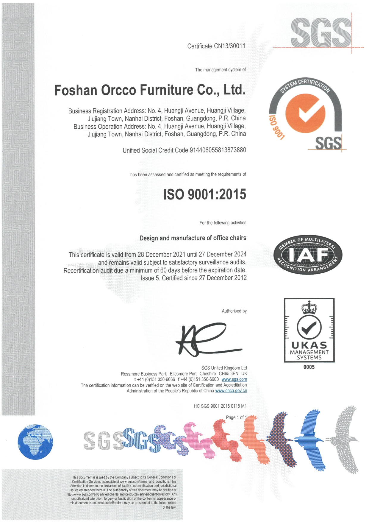 ORCCO ISO 9001