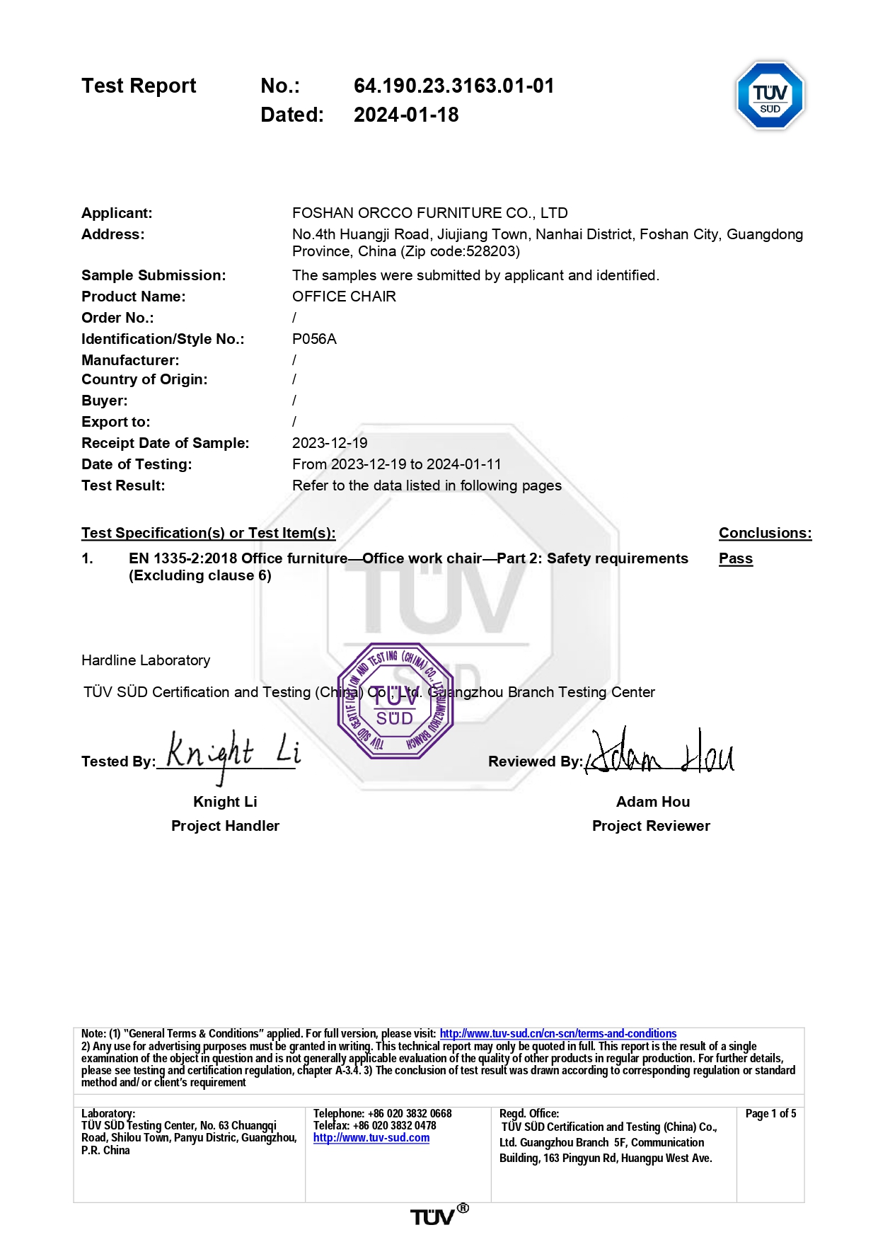 P056A EN1335-2-64.190.23.3163.01R1_TR Office chair certificate