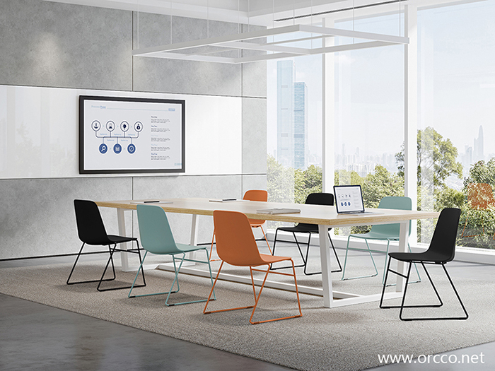 Multi-colored office Upholstery cushion pad PP school training office meeting chair lola  (3).jpg